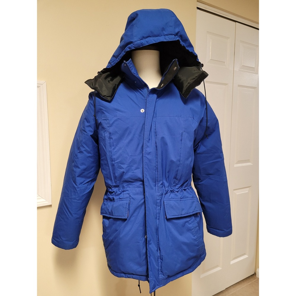EMS Eastern Mountain Sports Gore-Tex Goose Down Parka Jacket Blue Mens‎ Small